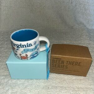 New Starbucks Been There Collection Virginia Christmas Ornament 2oz Mug Cup Mini
